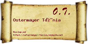 Ostermayer Ténia névjegykártya